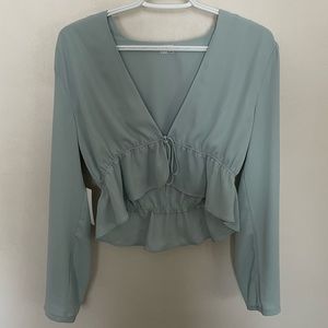 Aritzia Sunday Best Tie Front Blouse